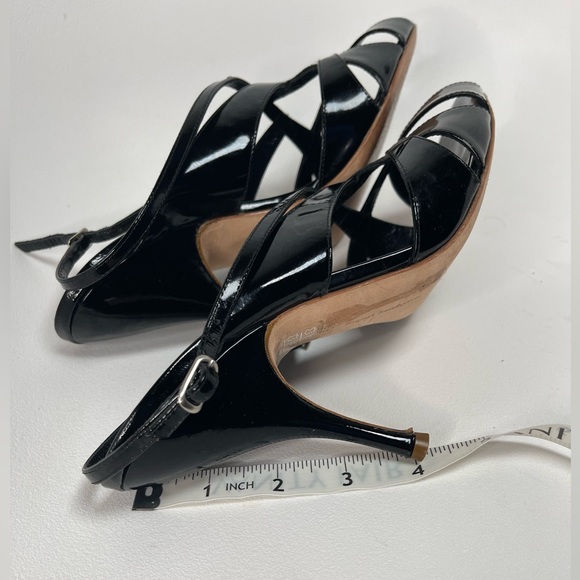 Rupert Sanderson Peep Toe High Heel Black Sandal - Picture 6 of 13